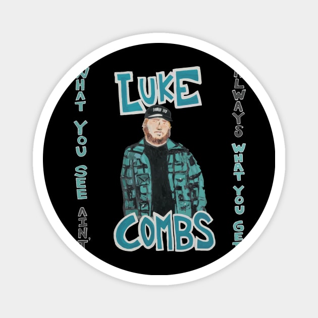 Luke Combs Magnet by Daniel Cantrell